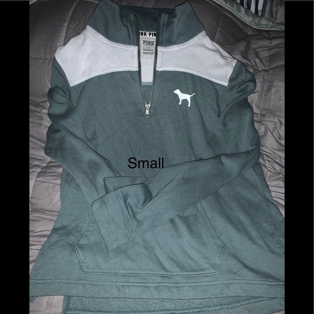 Vs pink 1/4 zip sweatshirt